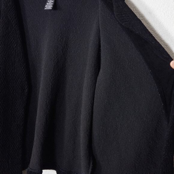 Citiknits Textured Open Cardigan Black Women’s 3X Chic Minimalism - Picture 9 of 12